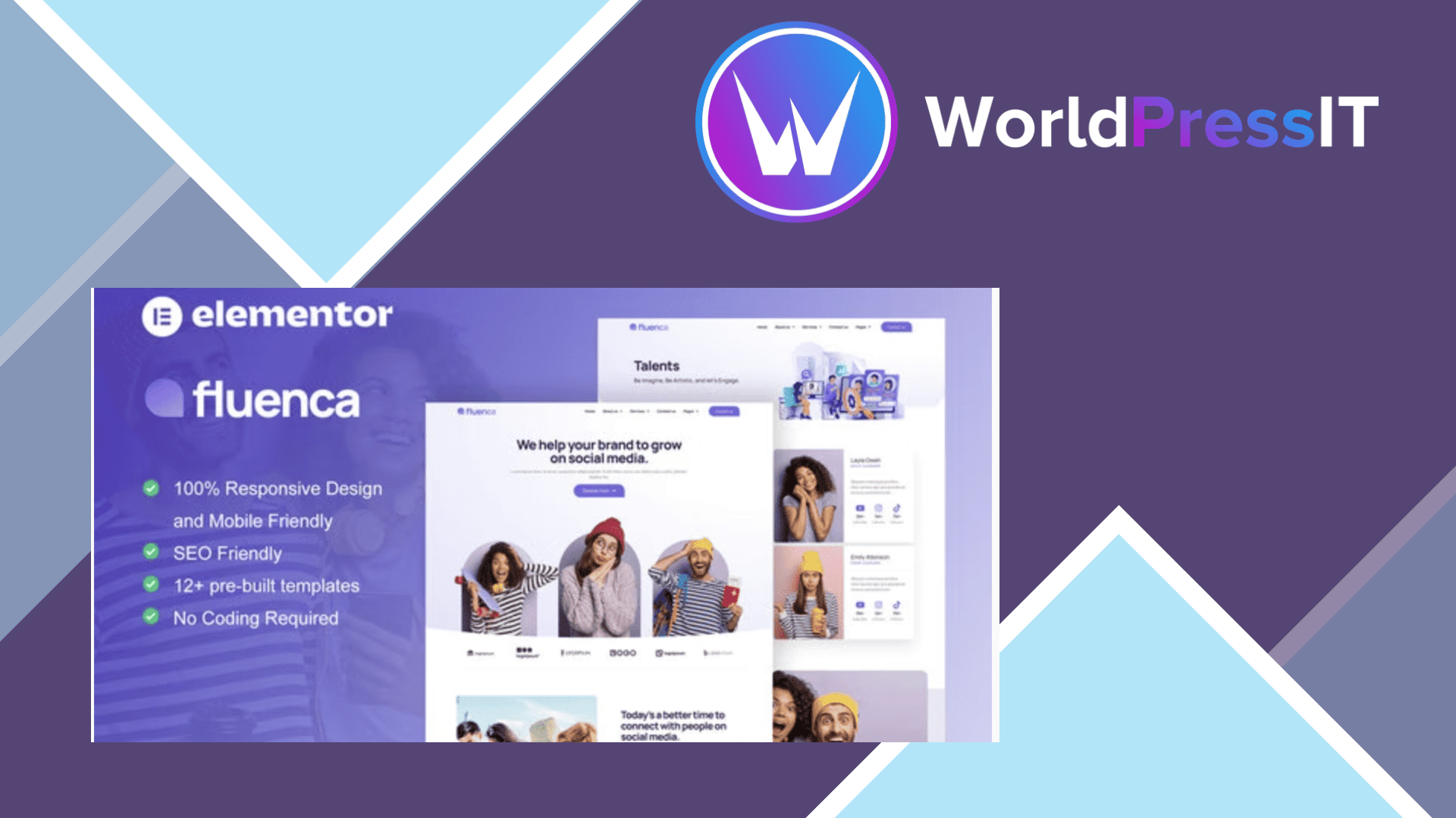 Fluenca Social Media Agency Elementor Pro Full Site Template Kit432635.png