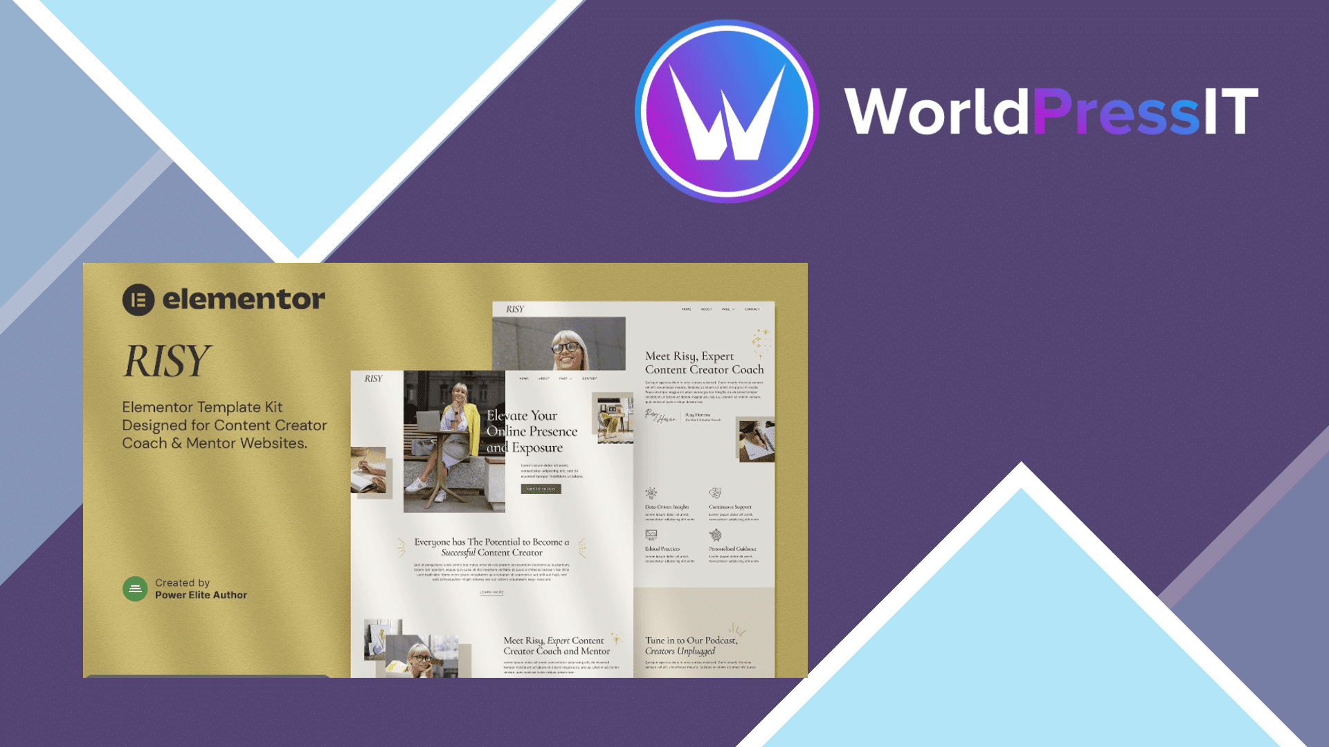 Risy – Content Creator Coach and Mentor Elementor Template Kit445535.png