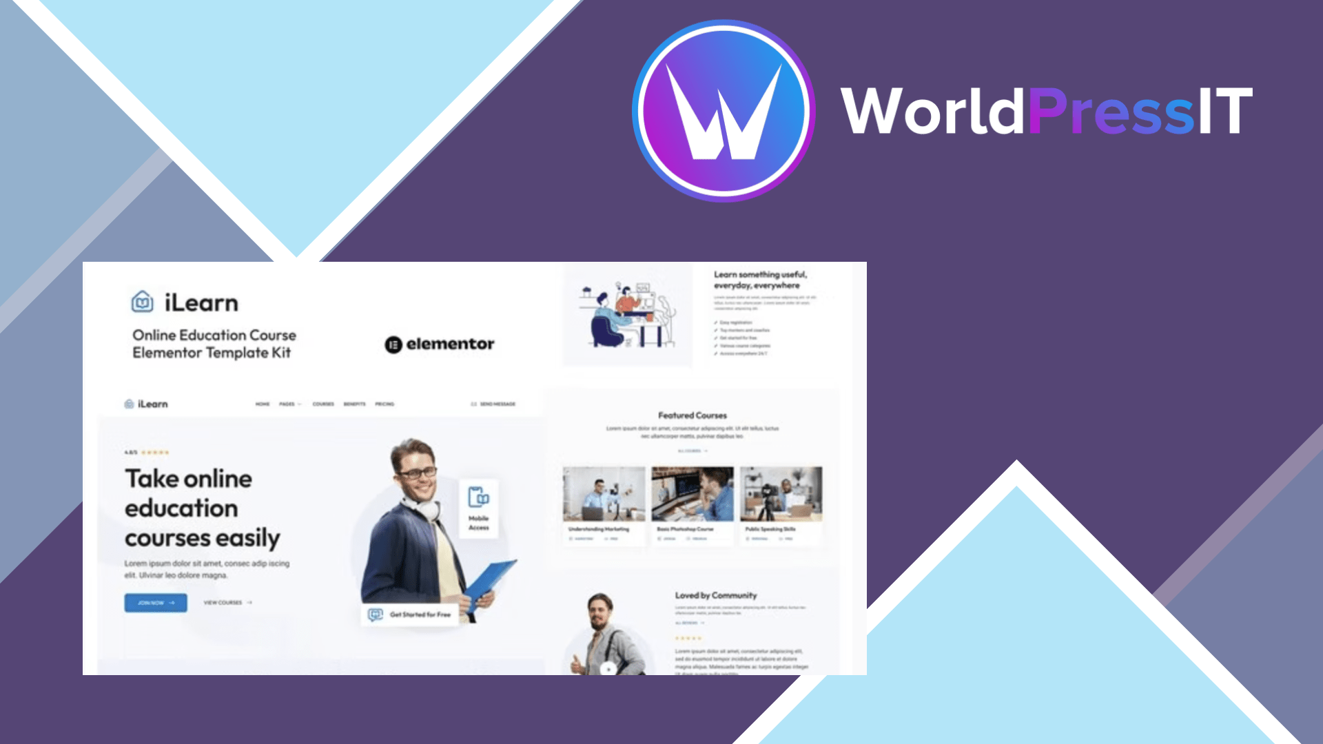 iLearn Online Education Course Elementor Template Kit438471.png